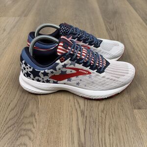 Brooks Launch 6 Shoes Womens Size 9.5 USA Flag Running Patriotic 1202851B166